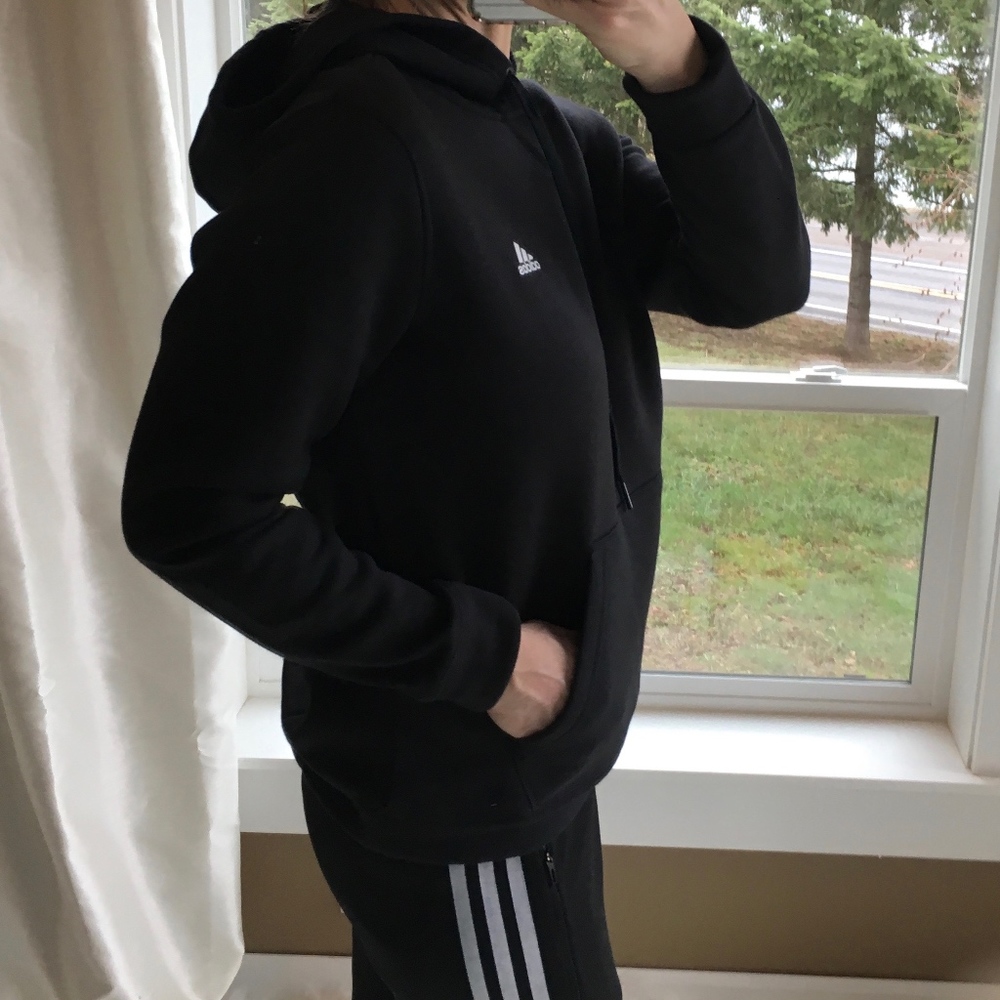 Adidas Hooded Black Sweatshirt-Size Small - Picture 2 of 7